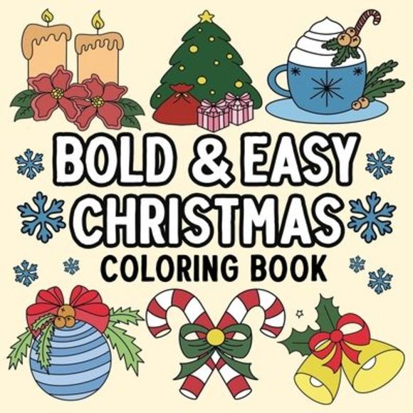 Bold and Easy Christmas Coloring Book -- Hue Coloring - Picture 1 of 1